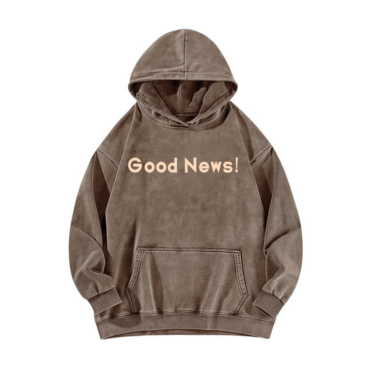 Christianartworkshop Good News Front And Verse Back Washed Hoodie - image 2