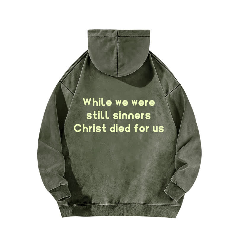 Christianartworkshop Good News Front And Verse Back Washed Hoodie - image 13