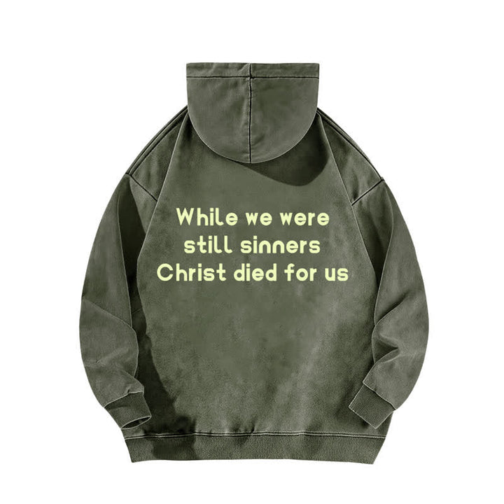 Christianartworkshop Good News Front And Verse Back Washed Hoodie - image 13