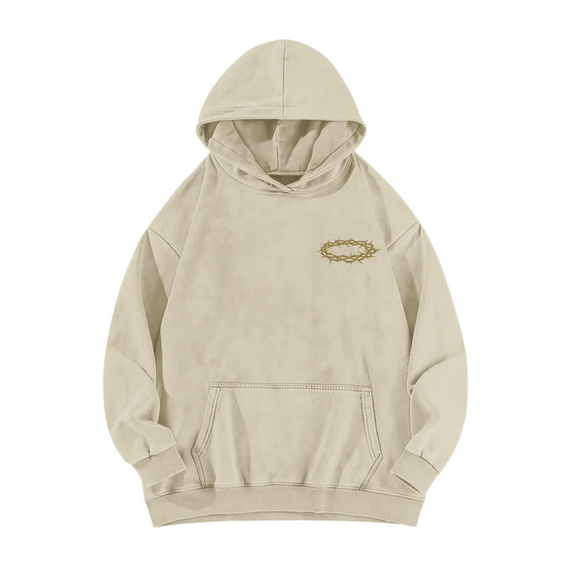 Christianartworkshop Jesus Christ Yesterday Today Forever Washed Hoodie - image 8