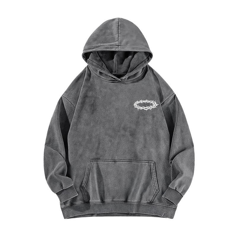 Christianartworkshop Jesus Christ Yesterday Today Forever Washed Hoodie - image 5
