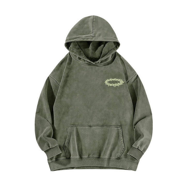 Christianartworkshop Jesus Christ Yesterday Today Forever Washed Hoodie - image 14