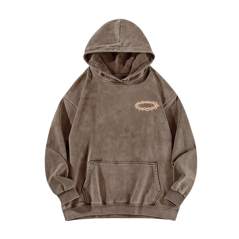 Christianartworkshop Jesus Christ Yesterday Today Forever Washed Hoodie - image 11