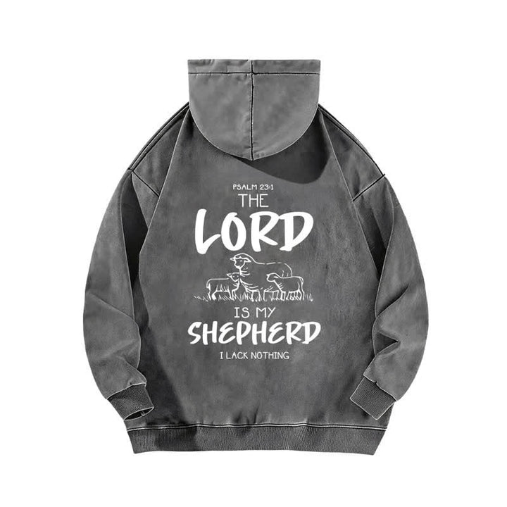Christianartworkshop Psalm 23 Shepherd Fleece Washed Hoodie - image 10