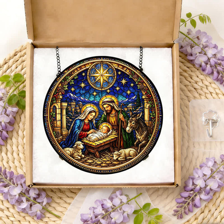 Christianartworkshop Star of Bethlehem Nativity Glass Suncatcher: Emblem of Gentle Divine Promise - image 11