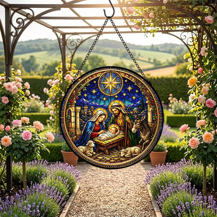 Christianartworkshop Star of Bethlehem Nativity Glass Suncatcher: Emblem of Gentle Divine Promise - image 6