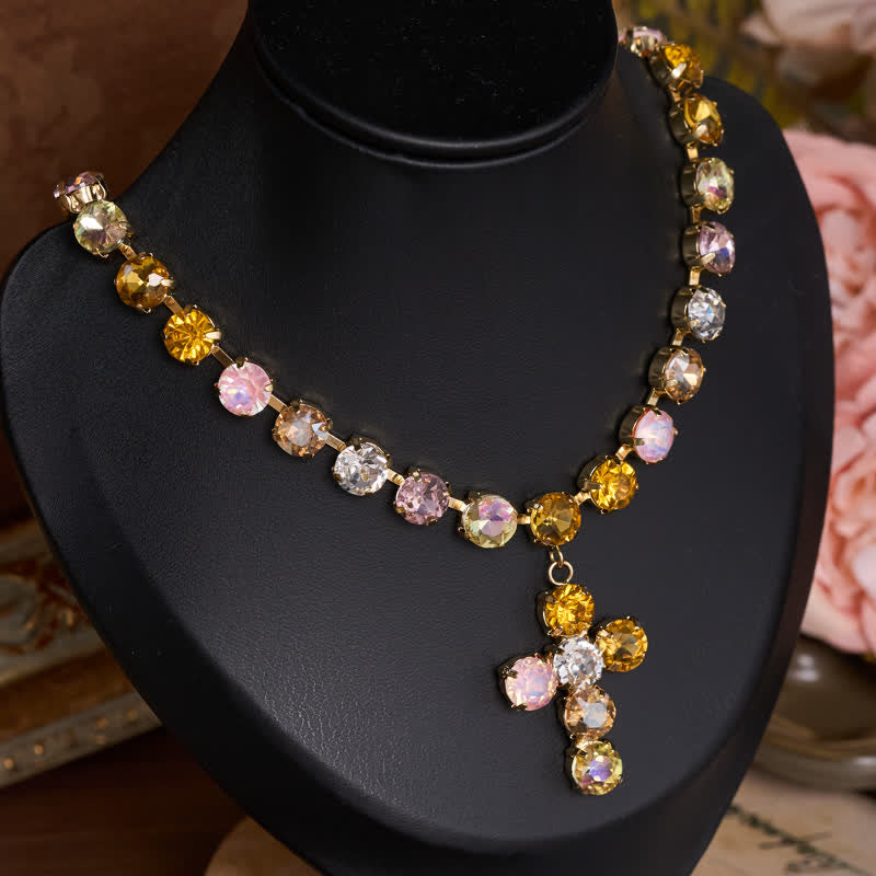 Christianartworkshop Statement Rivoli Crystal Copper Cross Necklace: Token of Unwavering Divine Majesty - image 7