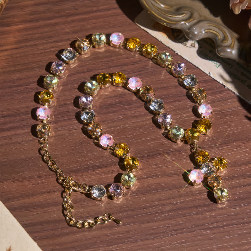 Christianartworkshop Statement Rivoli Crystal Copper Cross Necklace: Token of Unwavering Divine Majesty - Yellow - image 6