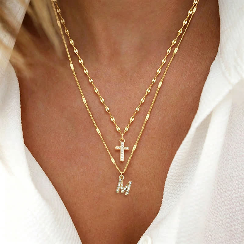 Christianartworkshop Layered Copper Cross Letter Pendant Necklace: Messenger of Gentle Heavenly Calm - M - image 15