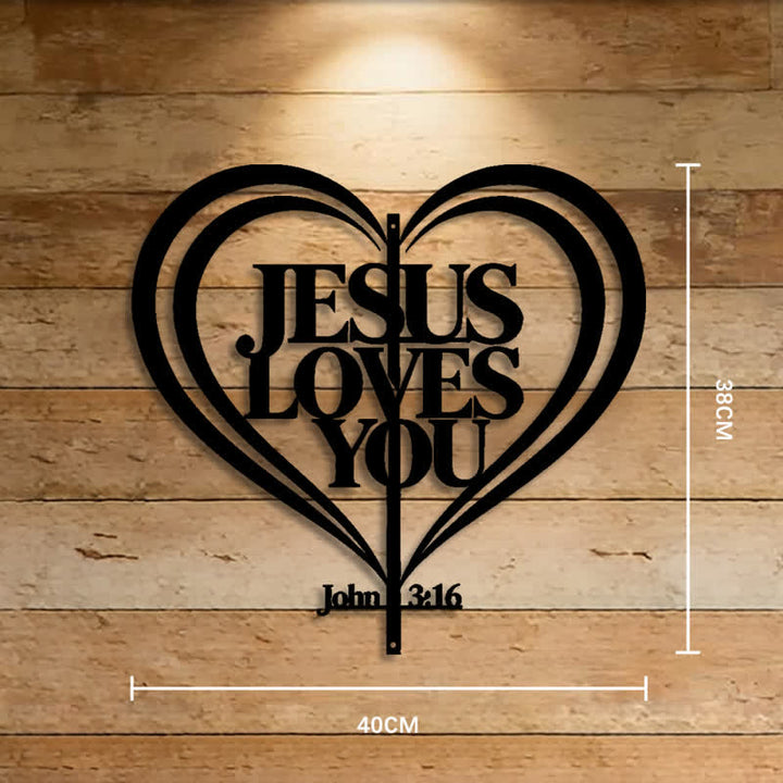 Christianartworkshop Laser Cut Jesus Heart Metal Wall Art: Token of Tender Divine Affection - 14.96''*15.75''*0.04''/38*40*0.1cm - image 6