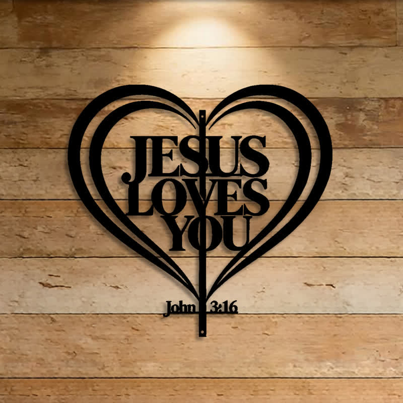 Christianartworkshop Laser Cut Jesus Heart Metal Wall Art: Token of Tender Divine Affection - image 0