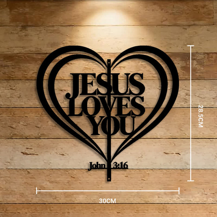 Christianartworkshop Laser Cut Jesus Heart Metal Wall Art: Token of Tender Divine Affection - 11.22''*11.81''*0.04''/28.5*30*0.1cm - image 5