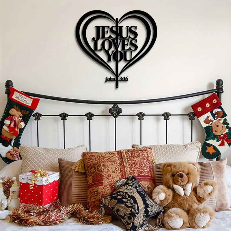 Christianartworkshop Laser Cut Jesus Heart Metal Wall Art: Token of Tender Divine Affection - image 1