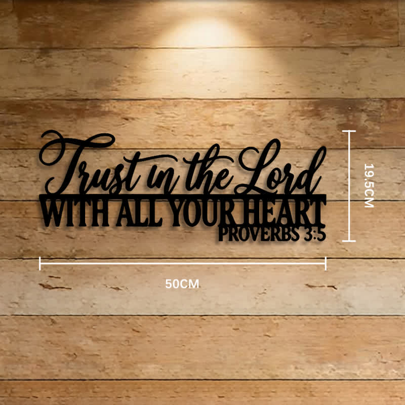 Christianartworkshop Elegant Script Bible Quote Metal Wall Art: Bearer of Quiet Sacred Confidence - 7.68''*19.69''*0.05''/19.5*50*0.12cm - image 7