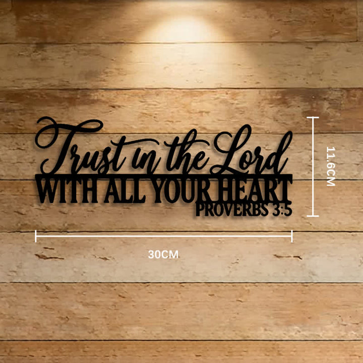 Christianartworkshop Elegant Script Bible Quote Metal Wall Art: Bearer of Quiet Sacred Confidence - 4.57''*11.81''*0.04''/11.6*30*0.1cm - image 5