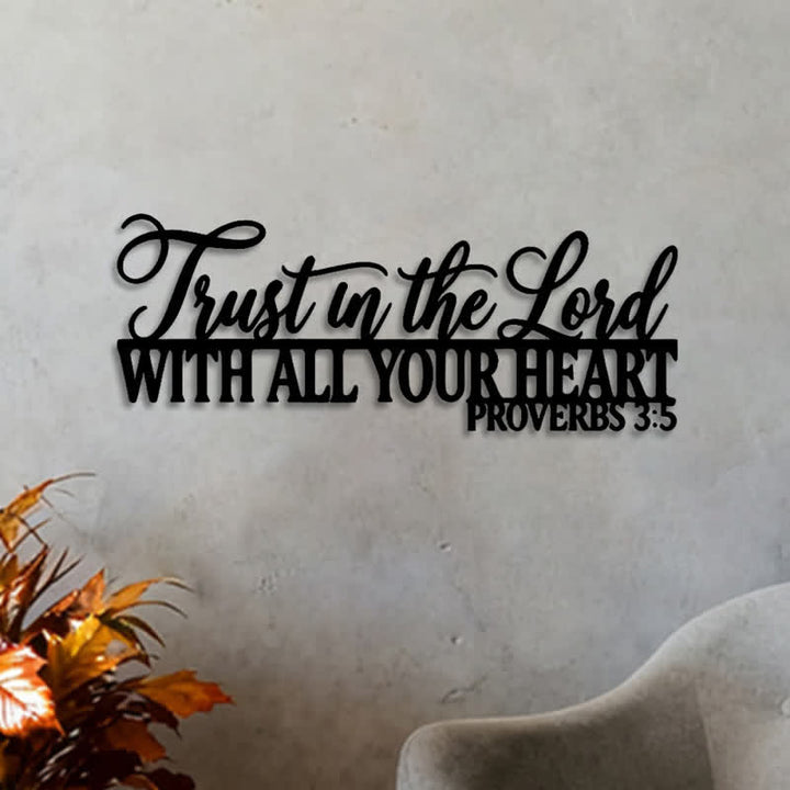 Christianartworkshop Elegant Script Bible Quote Metal Wall Art: Bearer of Quiet Sacred Confidence - image 3
