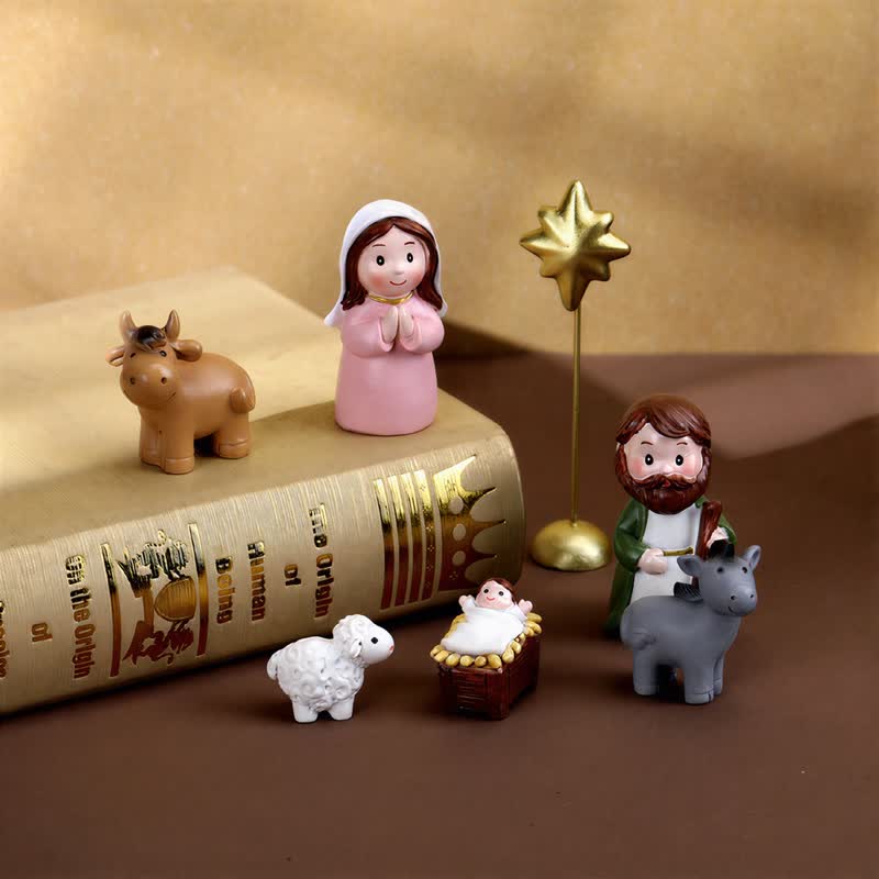 Christianartworkshop Precisely Handcrafted Nativity Character Set: Badge of Soft Heavenly Light - image 2