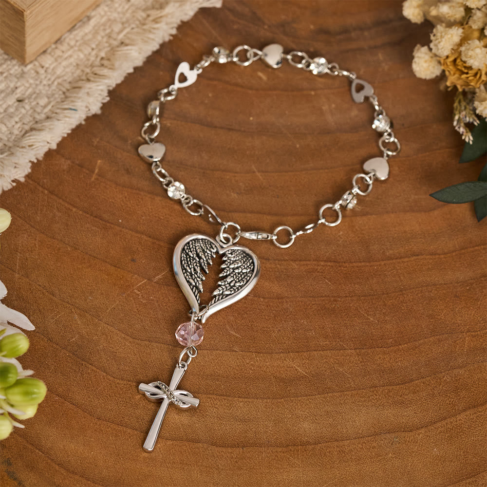 Christianartworkshop Guardian Angel-Wing Heart Keychain for Car: Quiet Reminder of Tender Protection - image 4