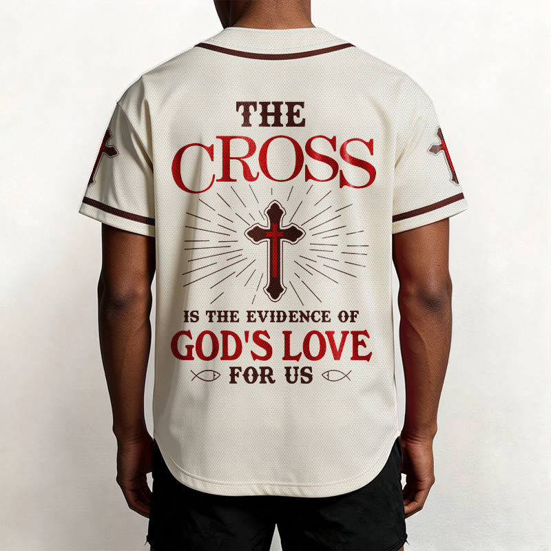 Christianartworkshop The Cross Is The Evidence Of God's Love Unisex Baseball Jersey - image 5