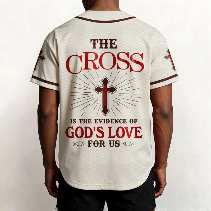 Christianartworkshop The Cross Is The Evidence Of God's Love Unisex Baseball Jersey - image 5