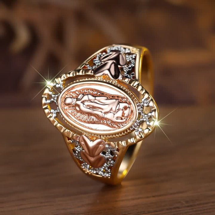 FREE Today: Our Lady of Guadalupe Enameled Devotional Ring with Floral Accents: A Symbol of Marian Grace & Divine Protection - image 6