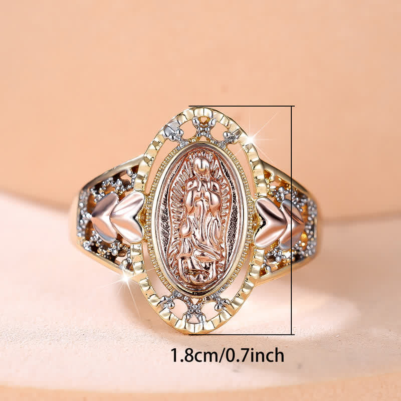 FREE Today: Our Lady of Guadalupe Enameled Devotional Ring with Floral Accents: A Symbol of Marian Grace & Divine Protection - image 13