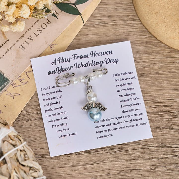 Christianartworkshop Pearl Keepsake Brooch Charm with Heavenly Symbols: Symbol of Gentle Guardianship - Guardian Angel B - image 5