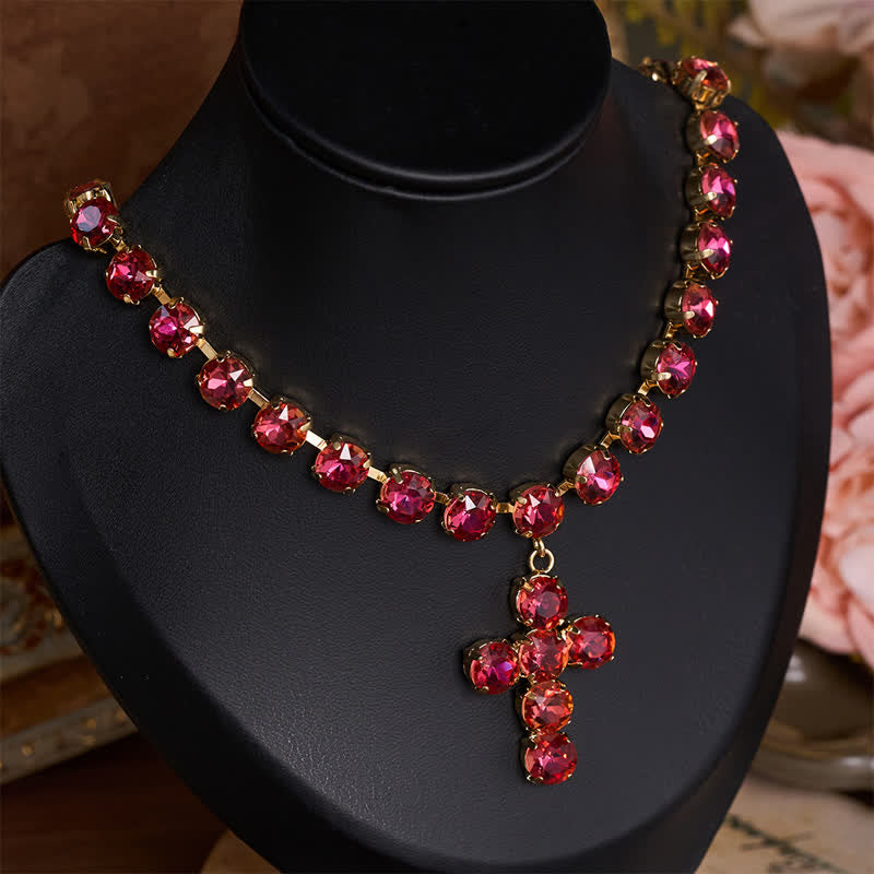 FREE Today: Statement Rivoli Crystal Copper Cross Necklace: Token of Unwavering Divine Majesty - image 14