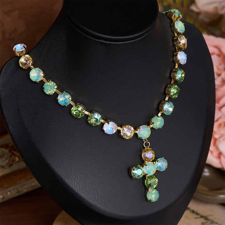 FREE Today: Statement Rivoli Crystal Copper Cross Necklace: Token of Unwavering Divine Majesty - image 2