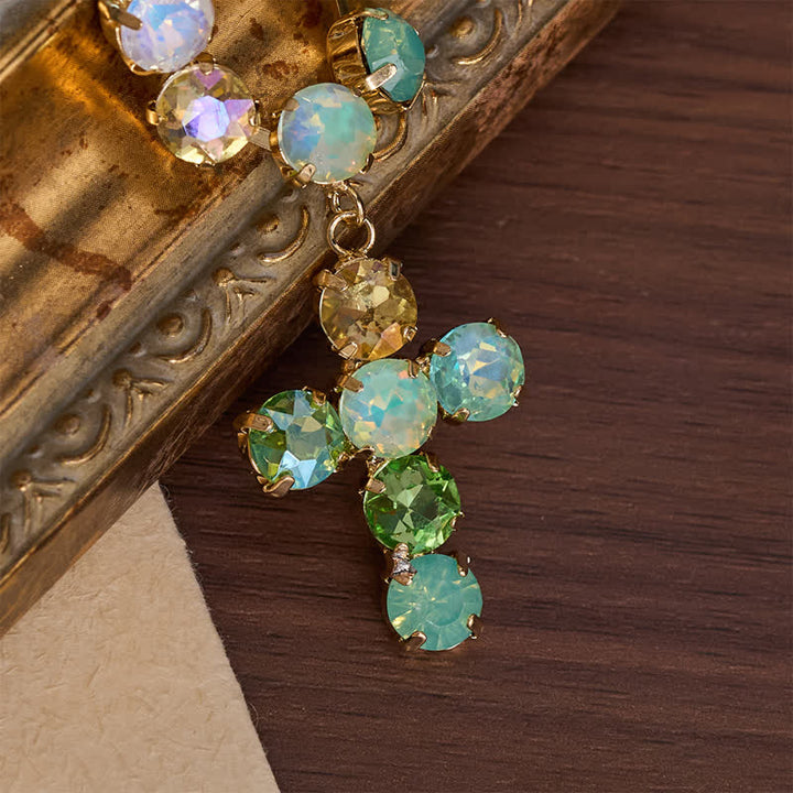 Christianartworkshop Statement Rivoli Crystal Copper Cross Necklace: Token of Unwavering Divine Majesty - image 5
