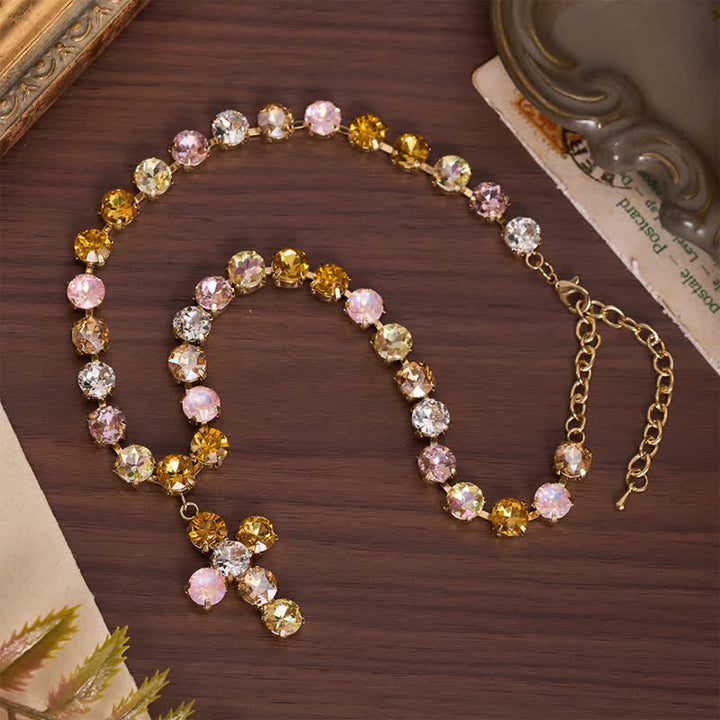 Christianartworkshop Statement Rivoli Crystal Copper Cross Necklace: Token of Unwavering Divine Majesty - image 8