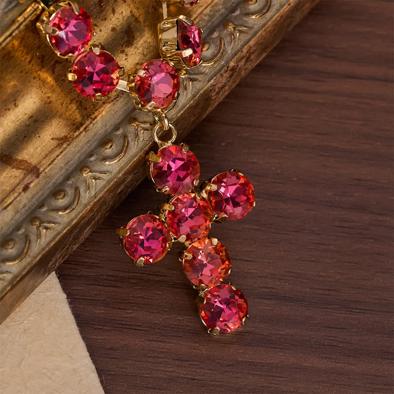 Christianartworkshop Statement Rivoli Crystal Copper Cross Necklace: Token of Unwavering Divine Majesty - image 15