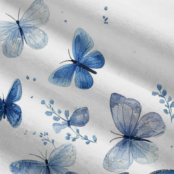 Christianartworkshop Blue Butterfly Jesus Fleece Hooded Winter Jacket Coat - image 6