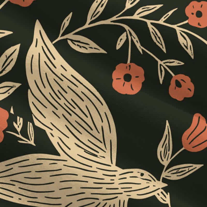 Christianartworkshop Black Floral Cross & Holy Spirit Hooded Fleece Winter Jacket Coat - image 6