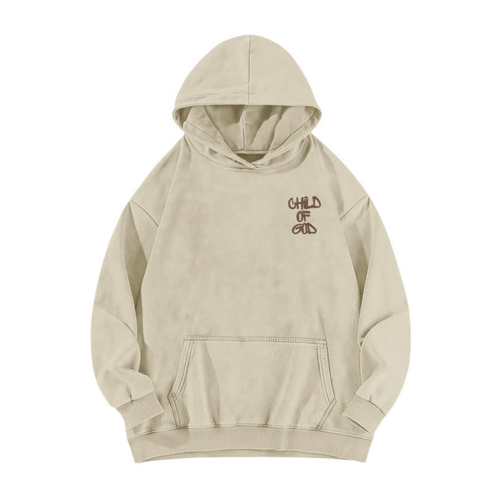 Christianartworkshop Inspirational Child Of God Psalm 23 Front & Back Print Washed Hoodie - image 2