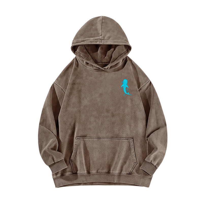 Christianartworkshop Deep Waters Isaiah 43:2 Whale Shark Washed Hoodie - image 8
