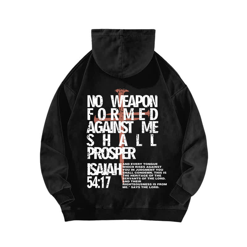 Christianartworkshop No Weapon Formed Against Me Washed Hoodie - image 1