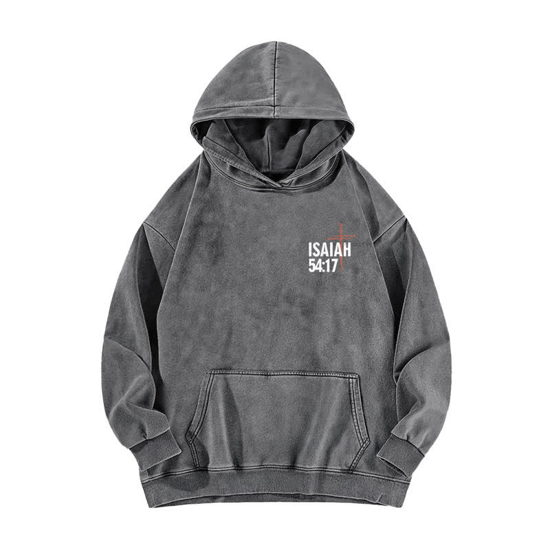 Christianartworkshop No Weapon Formed Against Me Washed Hoodie - image 8