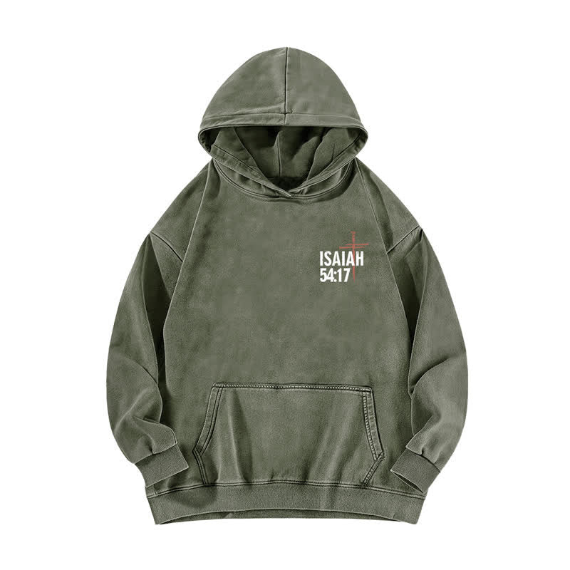 Christianartworkshop No Weapon Formed Against Me Washed Hoodie - image 11