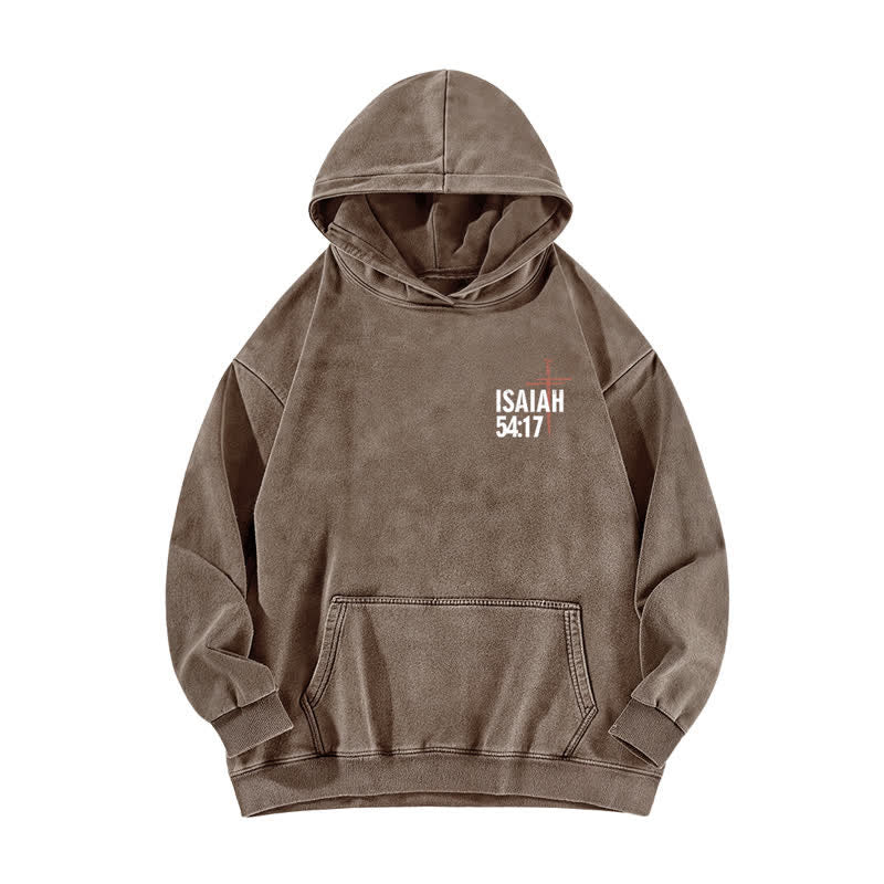 Christianartworkshop No Weapon Formed Against Me Washed Hoodie - image 14
