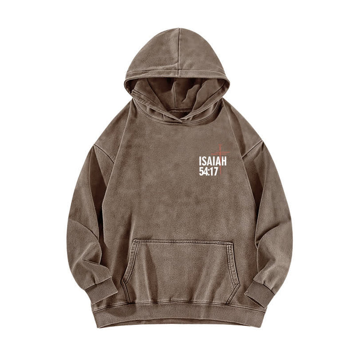 Christianartworkshop No Weapon Formed Against Me Washed Hoodie - image 14