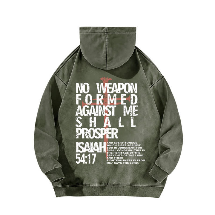 Christianartworkshop No Weapon Formed Against Me Washed Hoodie - image 10