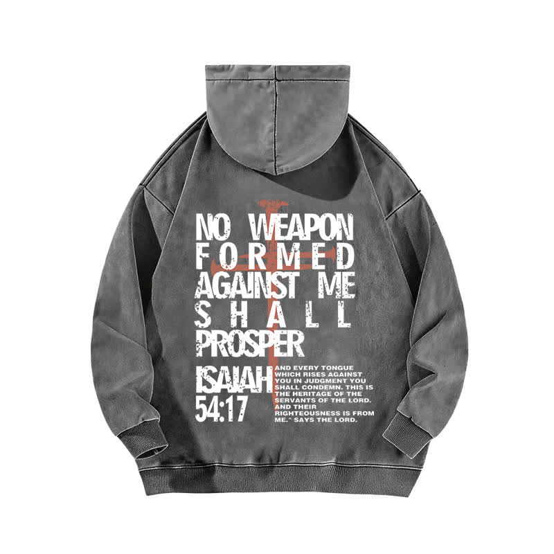 Christianartworkshop No Weapon Formed Against Me Washed Hoodie - image 7