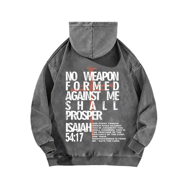Christianartworkshop No Weapon Formed Against Me Washed Hoodie - image 7