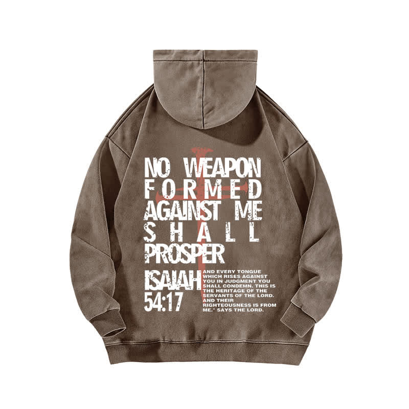 Christianartworkshop No Weapon Formed Against Me Washed Hoodie - image 13