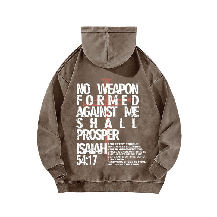 Christianartworkshop No Weapon Formed Against Me Washed Hoodie - image 13