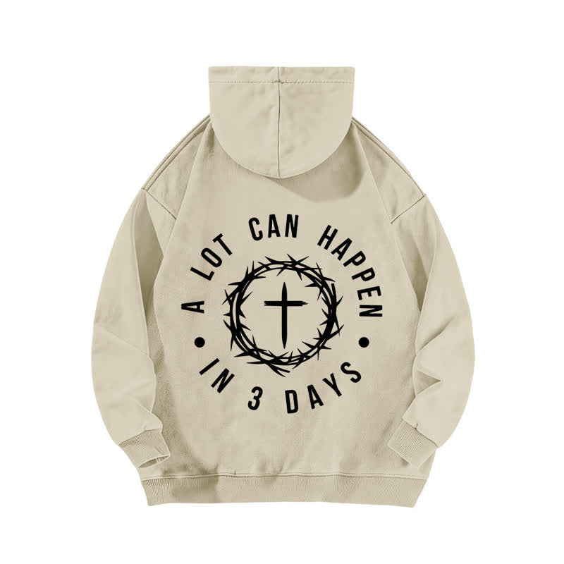 Christianartworkshop A Lot Can Happen In 3 Days Thorn Cross Washed Hoodie - image 10
