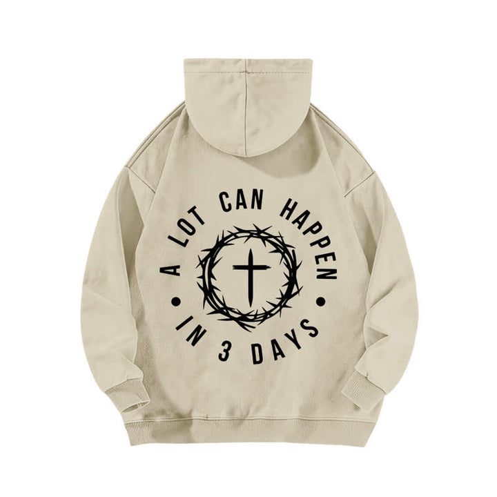 Christianartworkshop A Lot Can Happen In 3 Days Thorn Cross Washed Hoodie - image 10