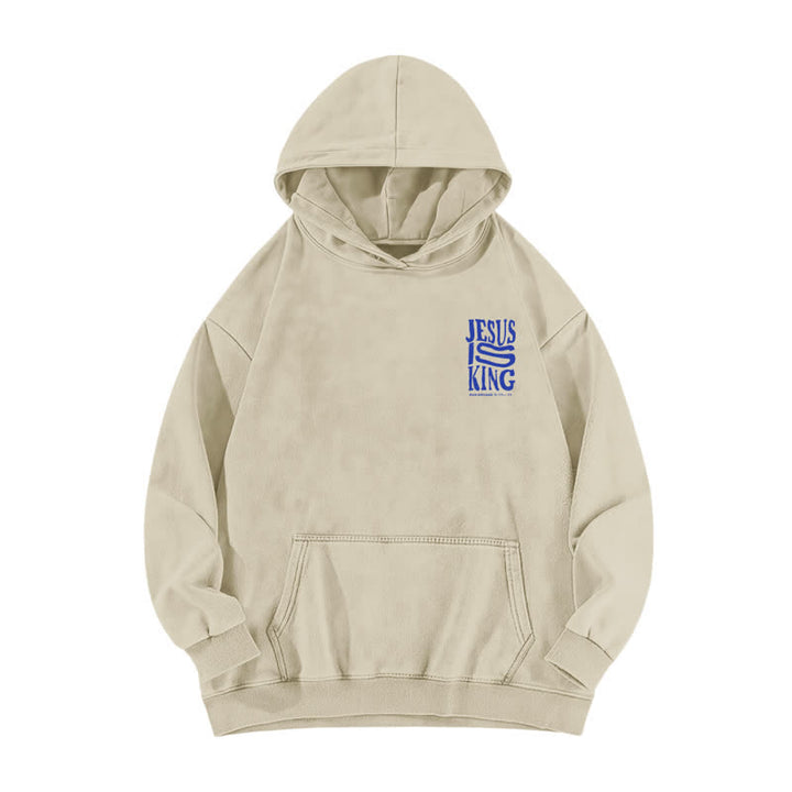 Christianartworkshop Jesus Is King Front And Back Print Washed Hoodie - image 14