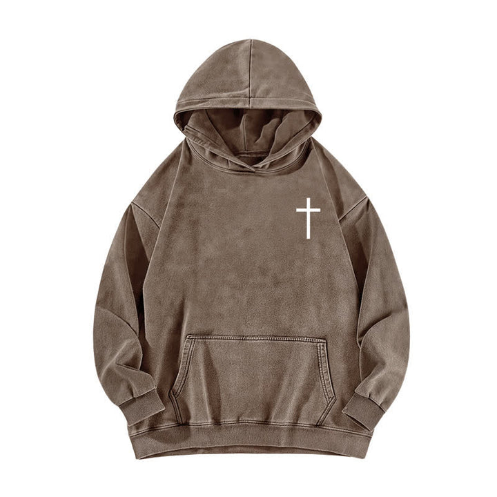 Christianartworkshop Jesus Is King Crown Of Thorns Washed Hoodie - image 14